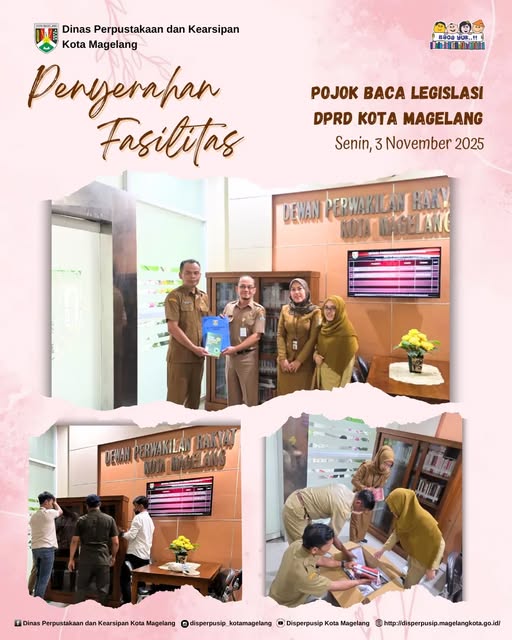 Penyerahan Fasilitas Pojok Baca Legislasi DPRD Kota Magelang