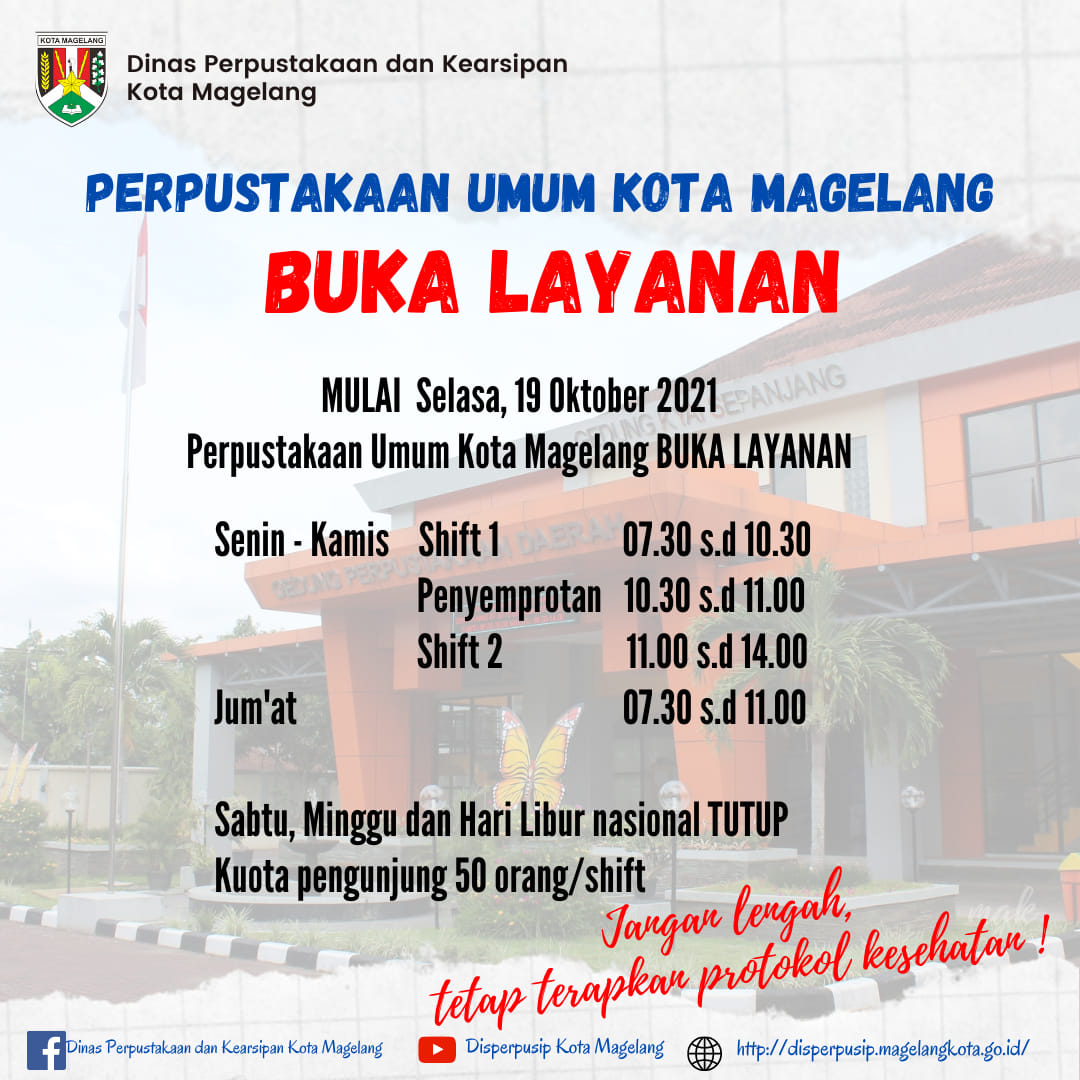 Perpustakaan Umum Kota Magelang Kembali Buka