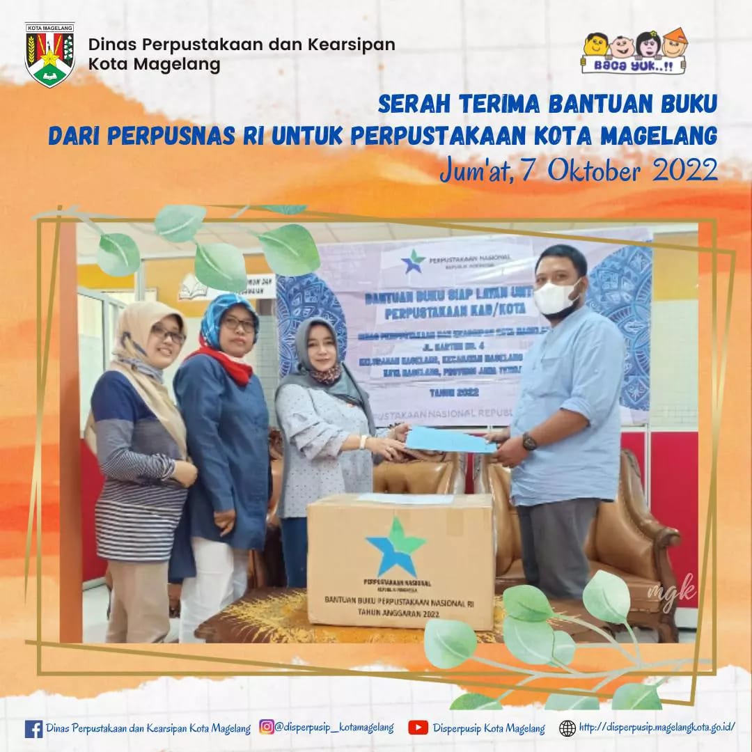 Serah Terima Bantuan Buku Dari Perpunas RI Untuk Perpustakaan Kota Magelang