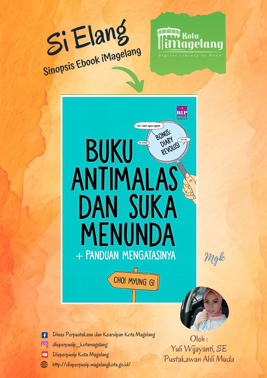 Si Elang Berjudul Buku Antimalas dan Suka Menunda di Aplikasi iMagelang