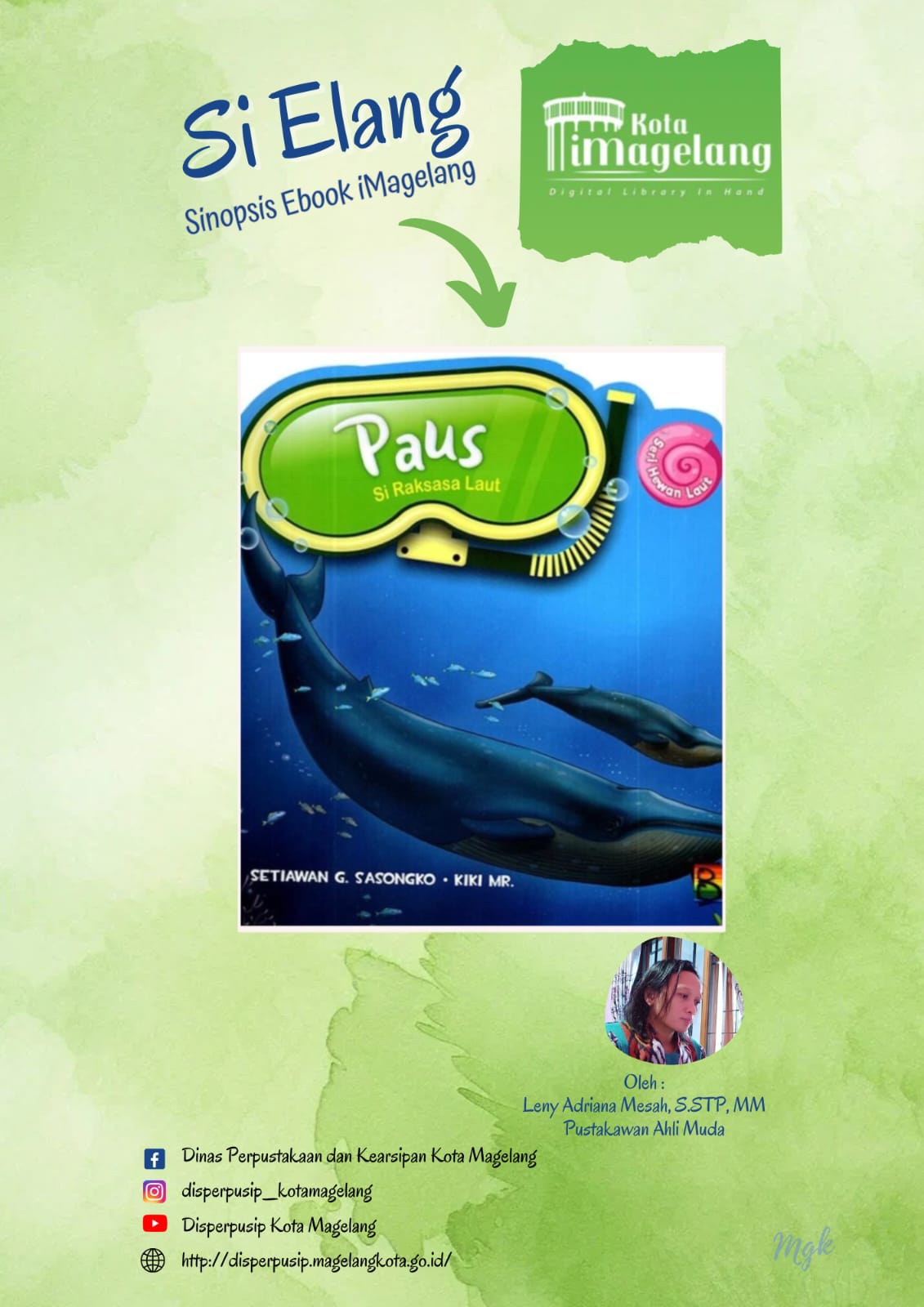 Si Elang Berjudul Paus Si Raksasa Laut  di Aplikasi iMagelang