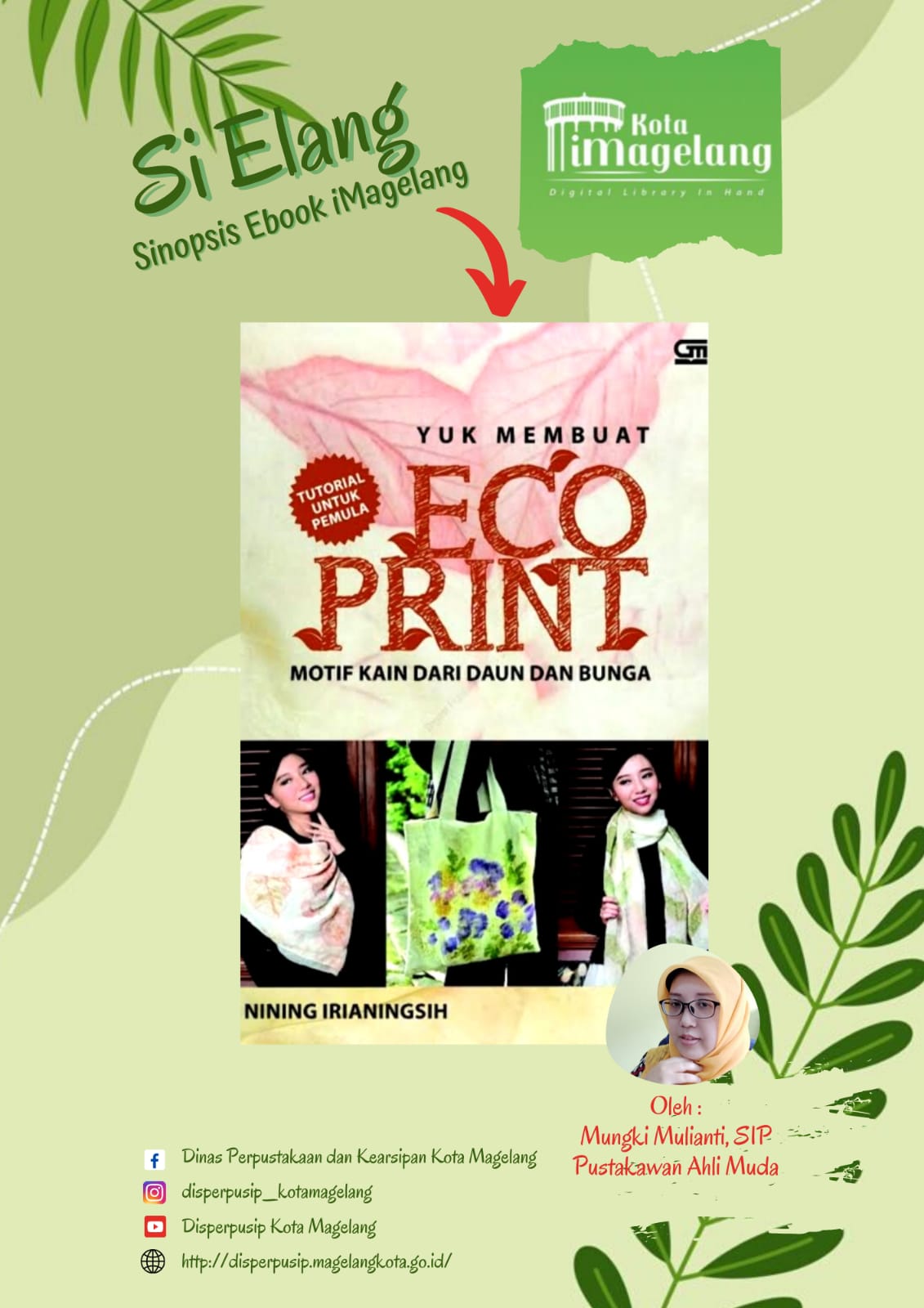 Si Elang berjudul Yuk Membuat Eco Print di Aplikasi iMagelang