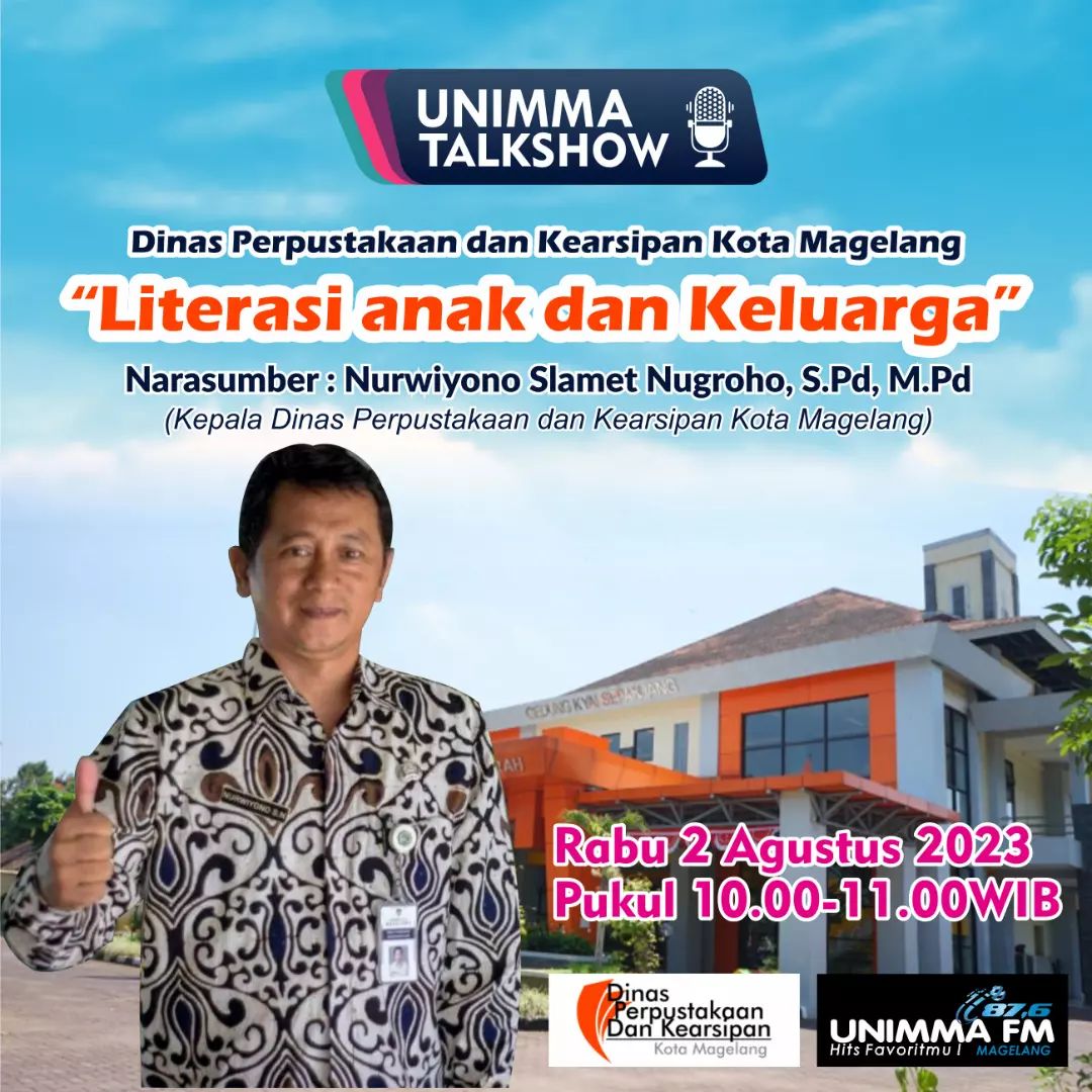 Simak Talkshow Disperpusip Kota Magelang di Unimma FM Membahas Literasi Anak