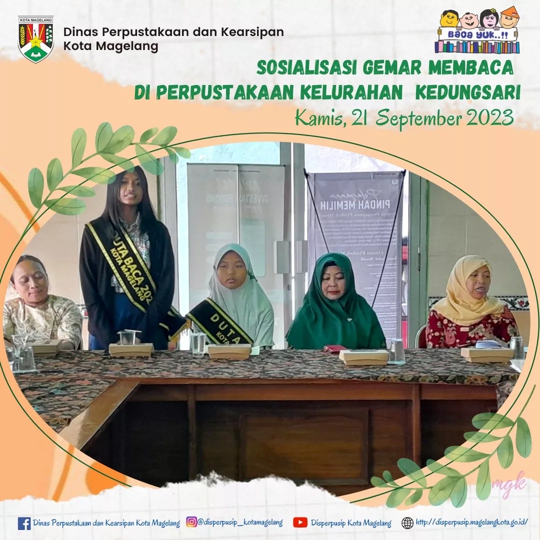 Sosialisasi Gemar Membaca Di Perpustakaan Kelurahan Kedungsari 2023