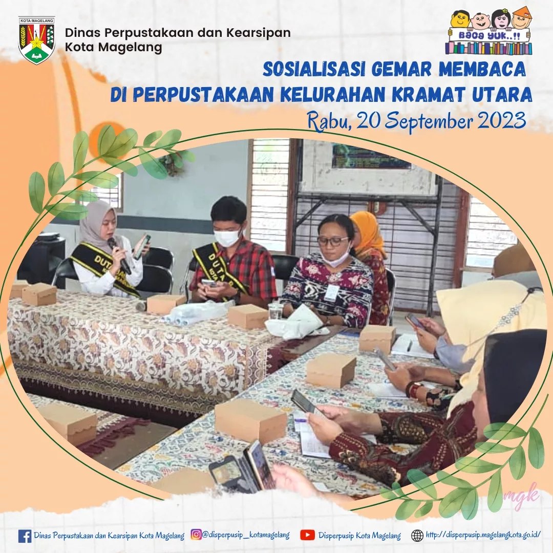 Sosialisasi Gemar Membaca Di Perpustakaan Kelurahan Kramat Utara 2023