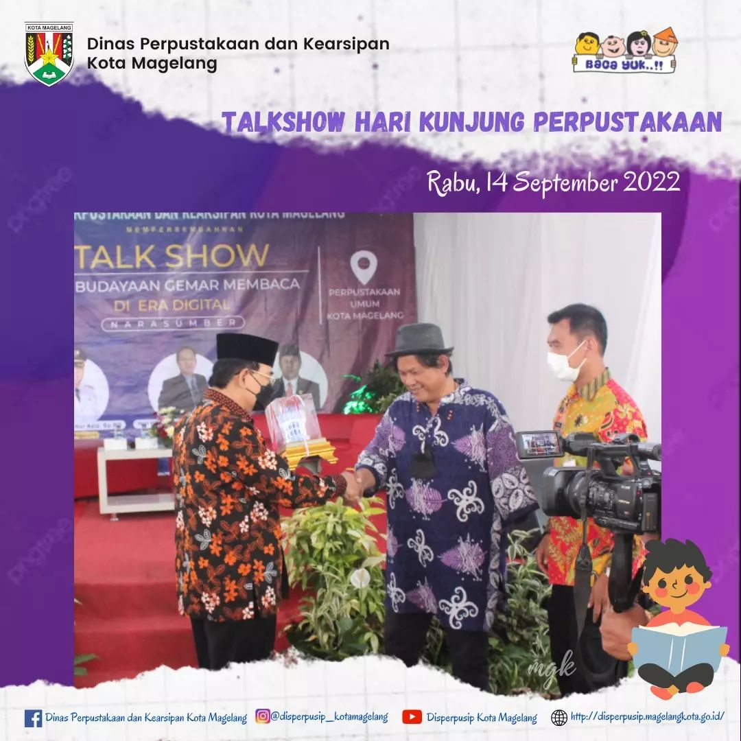 Talkshow Hari Kunjung Perpustakaan Kota Magelang Bersama Gol A Gong