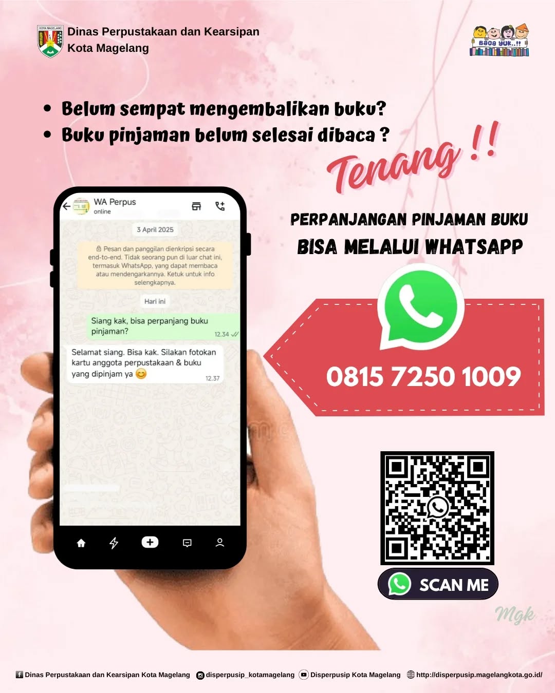 Tenang Perpanjang Buku Bisa Melalui Watshapp