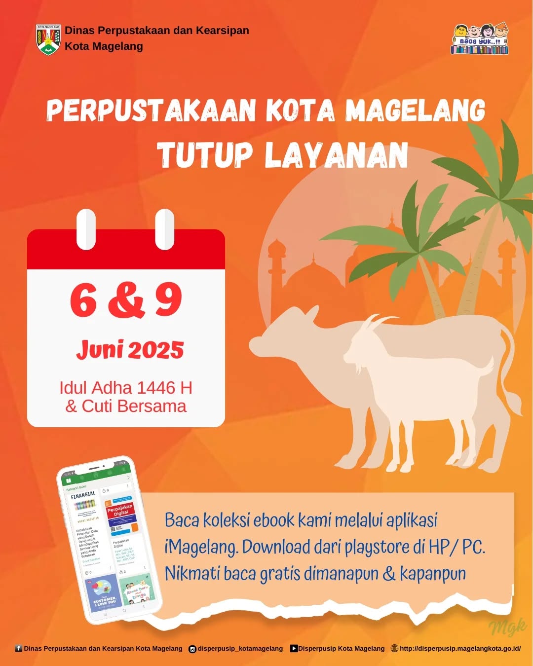Tutup Layanan Hari Raya Idul Adha dan Cuti Bersama Tahun 2025