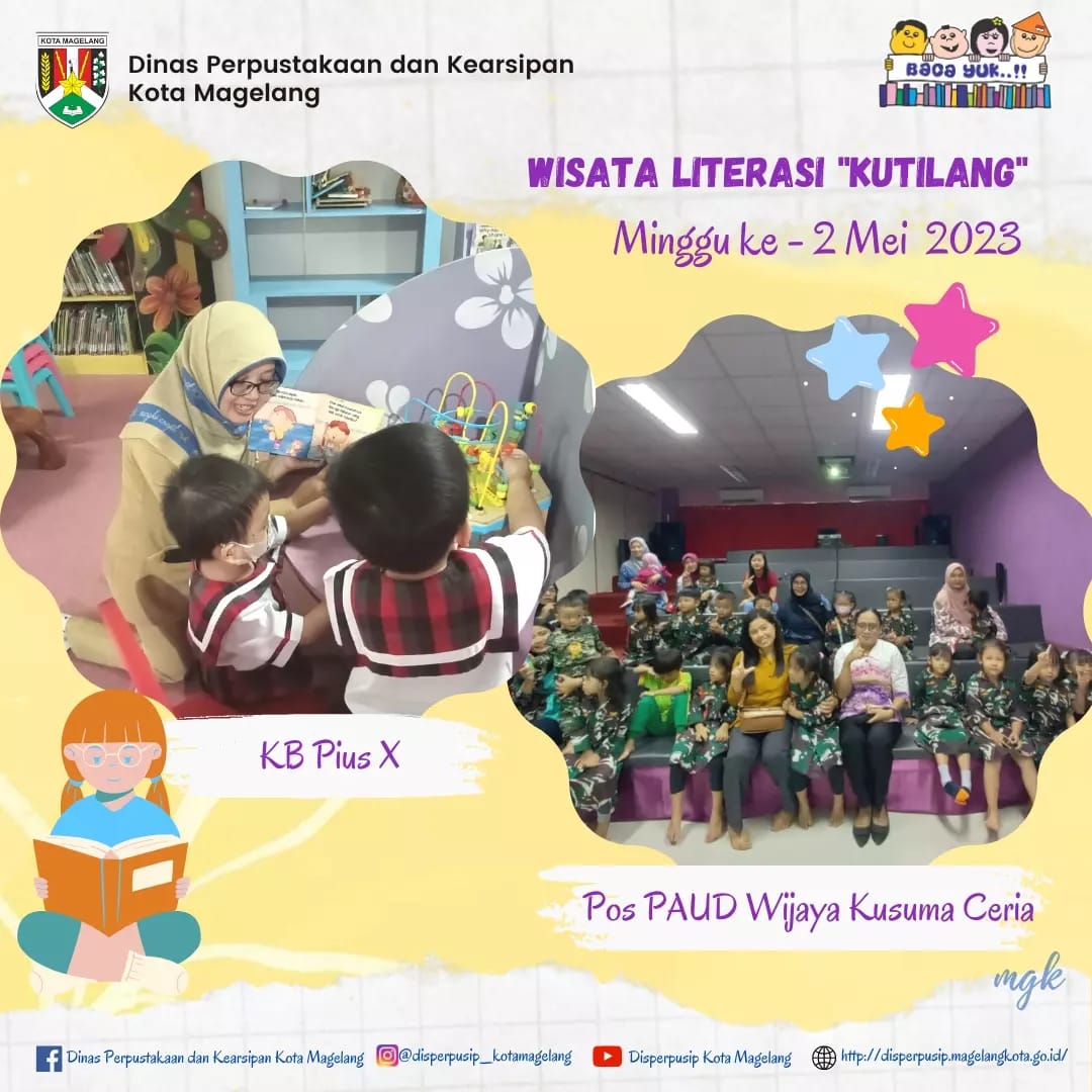 Wisata Literasi Kutilang Minggu ke 2 Mei 2023