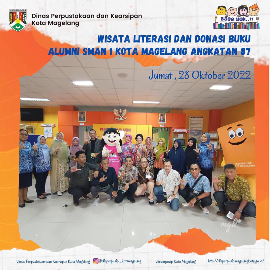 Wisata Literasi Dan Donasi Buku Alumni SMAN 1 Kota Magelang Angkatan 87