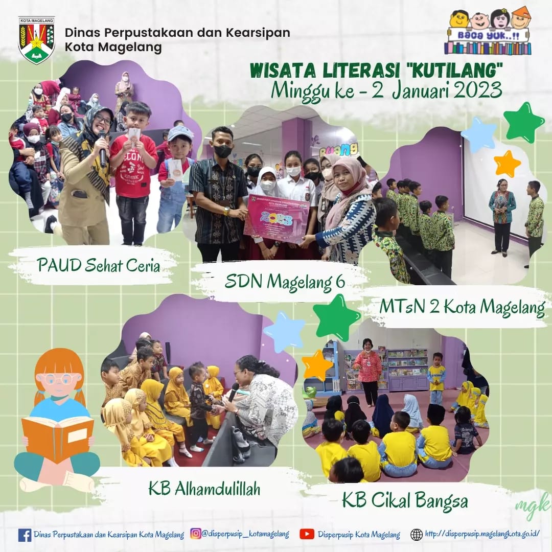 Wisata Literasi Kutilang Minggu ke 2 Januari 2023