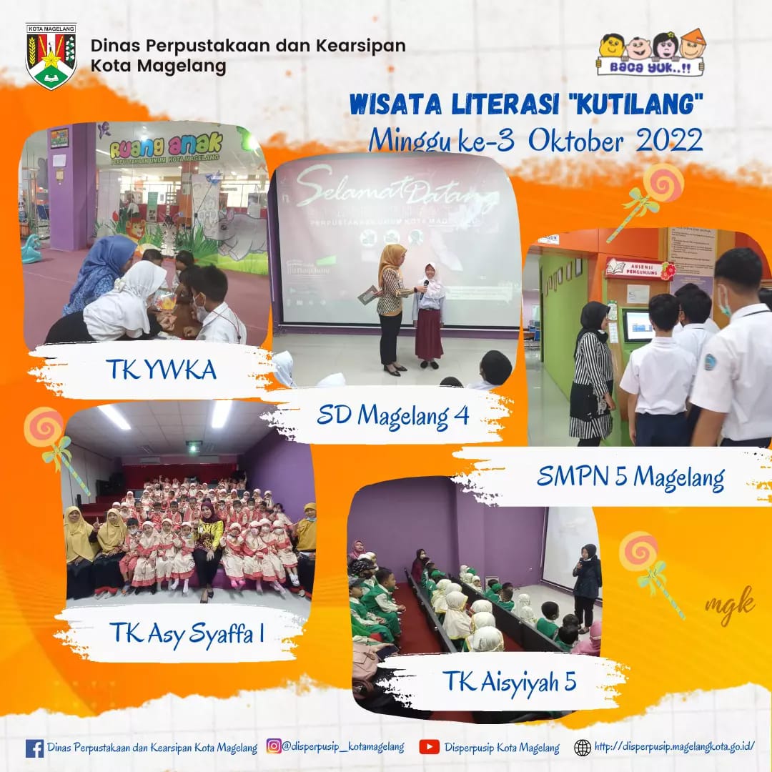 Wisata Literasi Kutilang Minggu ke 3 Oktober 2022