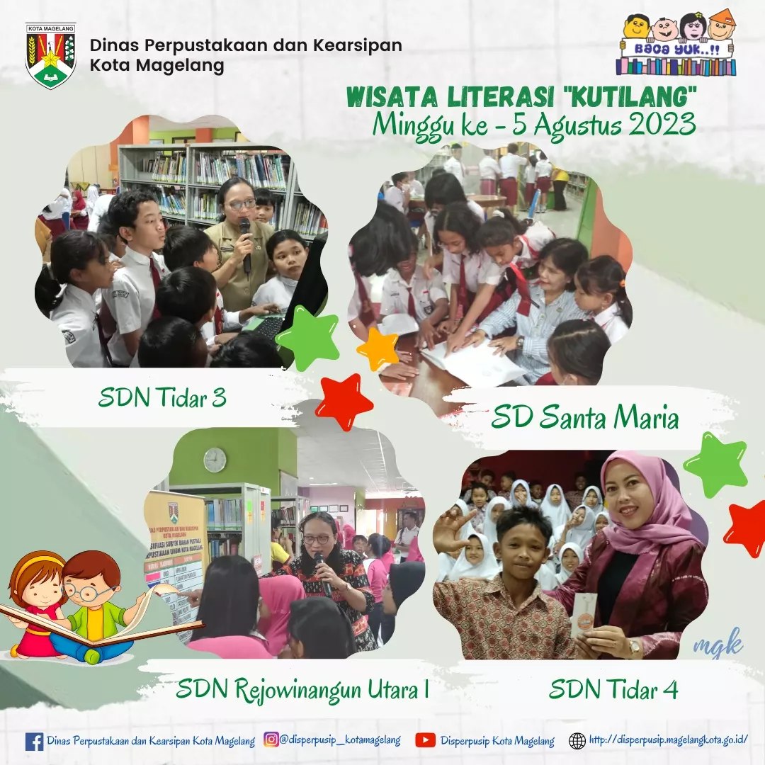 Wisata Literasi Kutilang Minggu ke 5 Agustus 2023