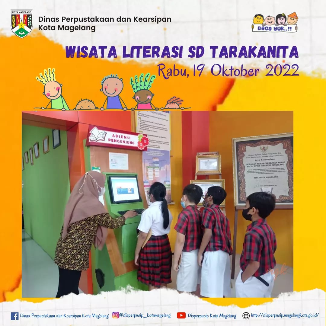 Wisata Literasi SD Tarakanita di Perpustakaan Umum Kota Magelang