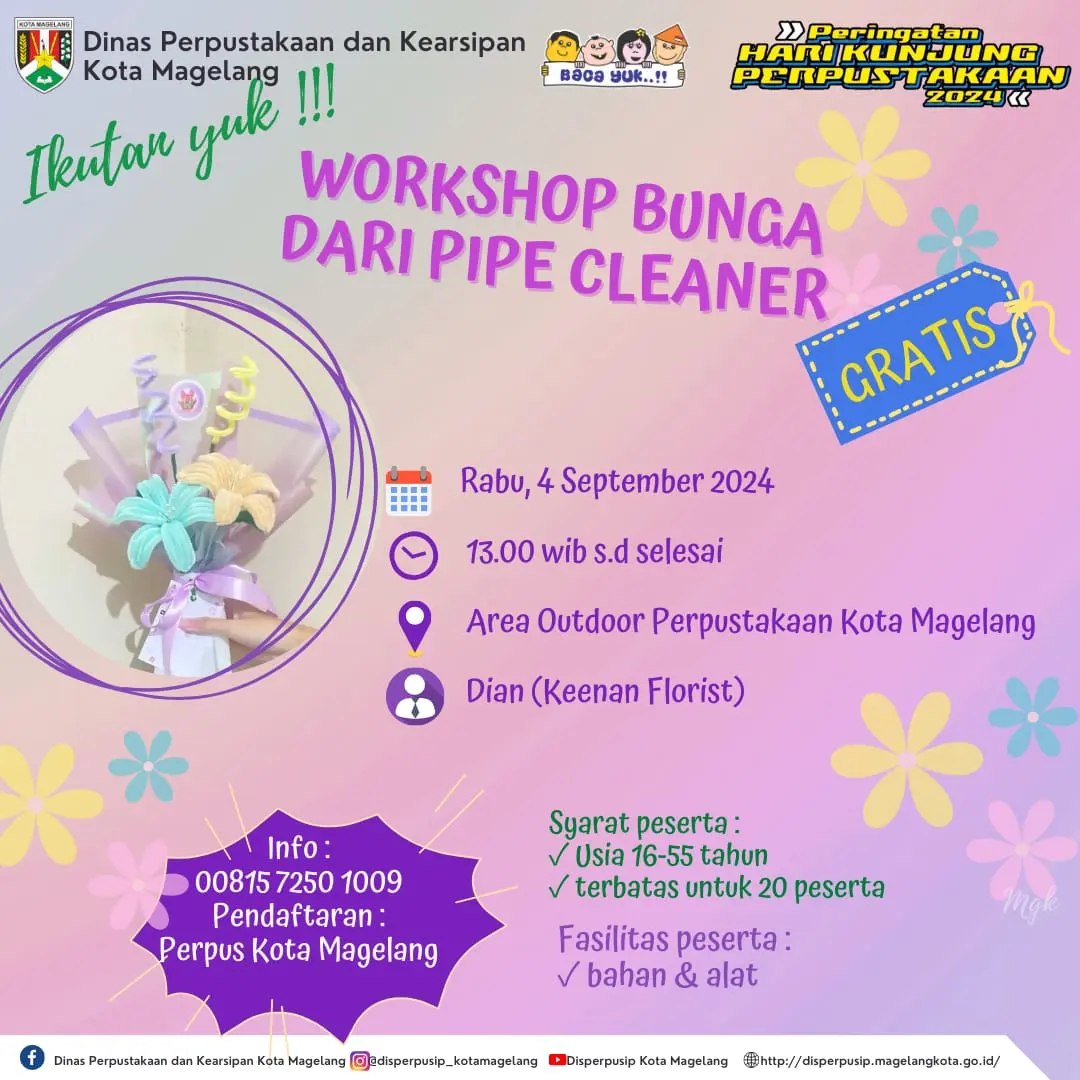 Workshop Bunga Dari Pipe Cleaner Tahun 2024