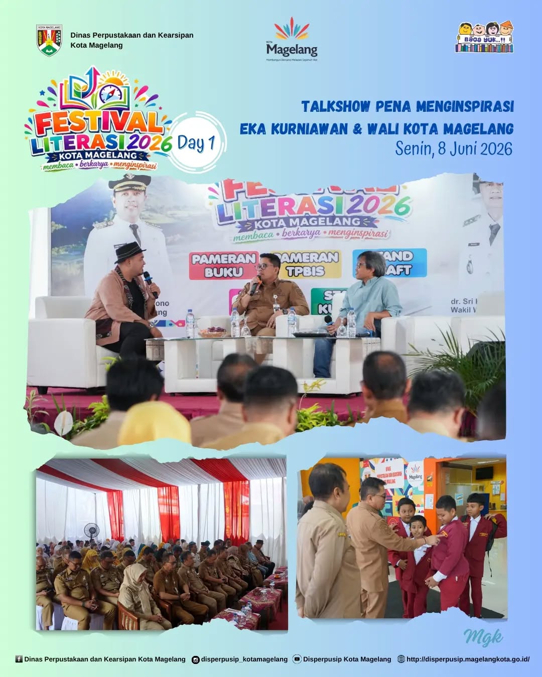 Talkshow Pena Menginspirasi Bersama Eka Kurniawan dan Walikota Magelang